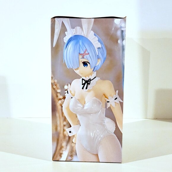 New Furyu ZERO BiCute Bunnies Rem White Peral Ver. Figure 30cm Japan TGoreba - Picture 3 of 5